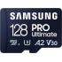 Samsung PRO Ultimate microSD Memory Card+Reader, 128GB microSDXC, Up to 200 MB/s, 4K UHD, UHS-I, Class 10, U3,V30, A2 for GoPRO Action Cam, DJI Drone, Gaming, Phones, Tablets